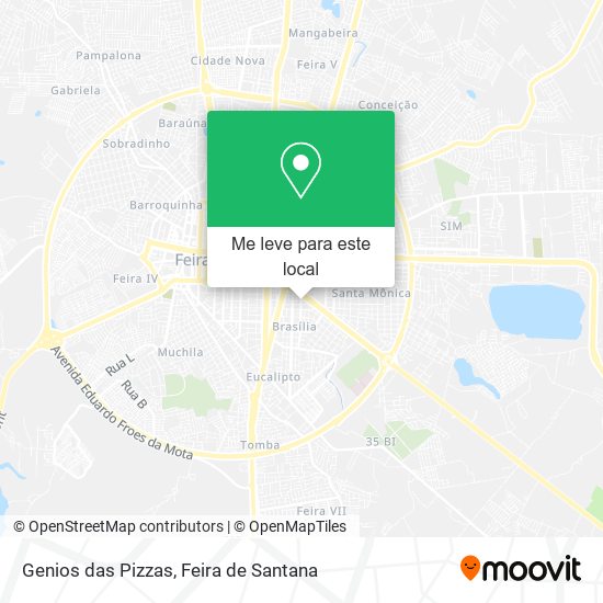 Genios das Pizzas mapa