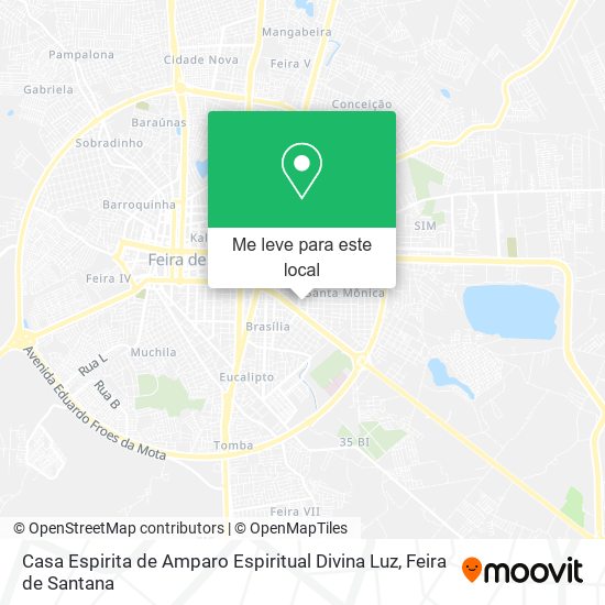 Casa Espirita de Amparo Espiritual Divina Luz mapa