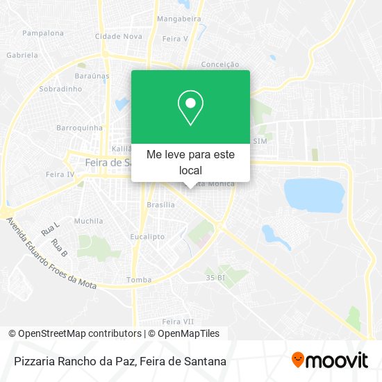 Pizzaria Rancho da Paz mapa