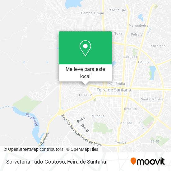 Sorveteria Tudo Gostoso mapa