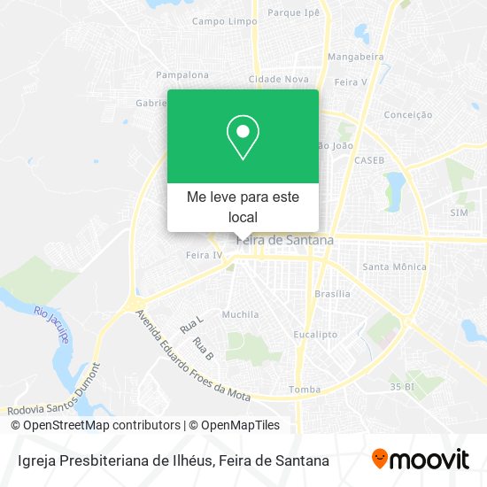 Igreja Presbiteriana de Ilhéus mapa