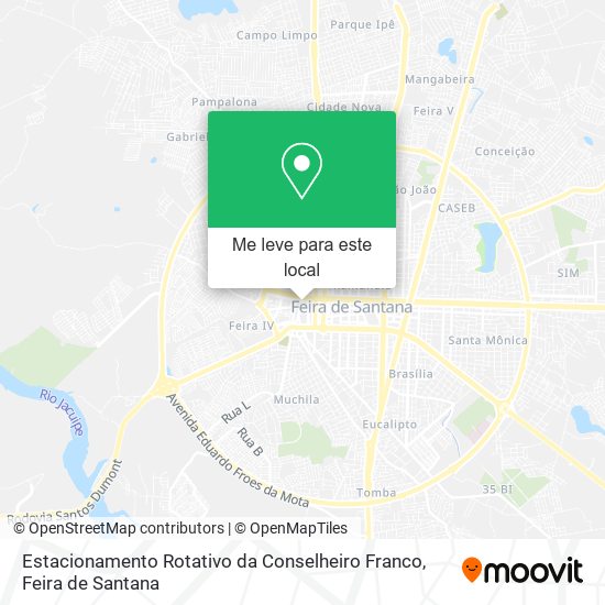 Estacionamento Rotativo da Conselheiro Franco mapa
