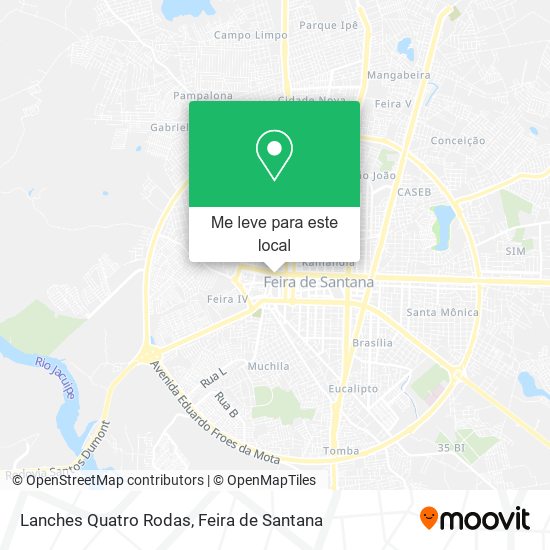 Lanches Quatro Rodas mapa