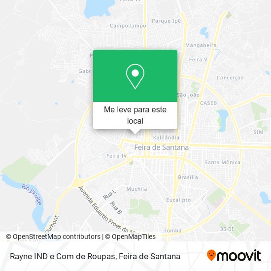 Rayne IND e Com de Roupas mapa