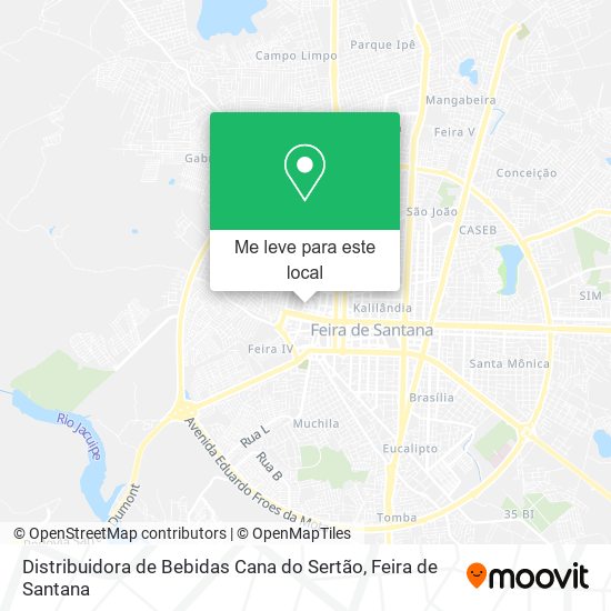 Distribuidora de Bebidas Cana do Sertão mapa