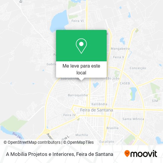 A Mobilia Projetos e Interiores mapa