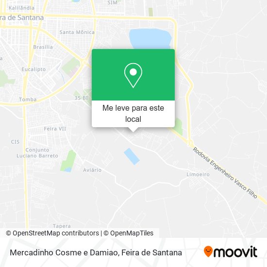 Mercadinho Cosme e Damiao mapa