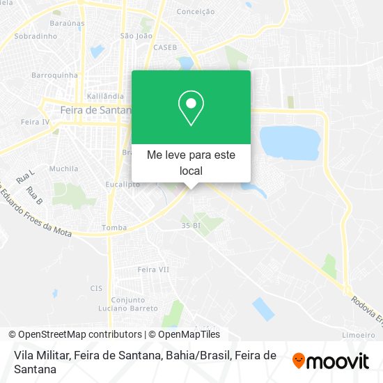 Vila Militar, Feira de Santana, Bahia / Brasil mapa