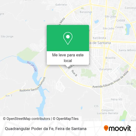 Quadrangular Poder da Fe mapa