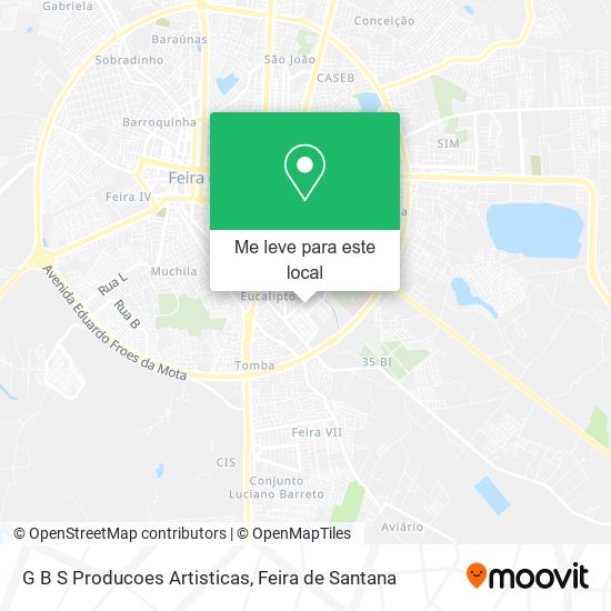G B S Producoes Artisticas mapa