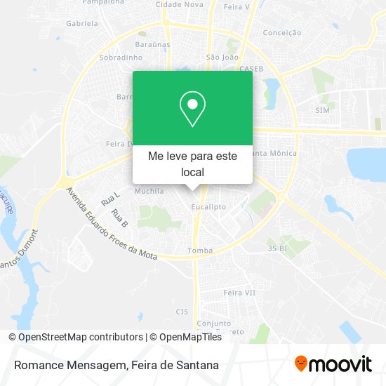Romance Mensagem mapa