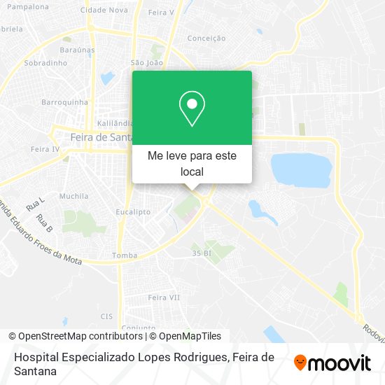 Hospital Especializado Lopes Rodrigues mapa