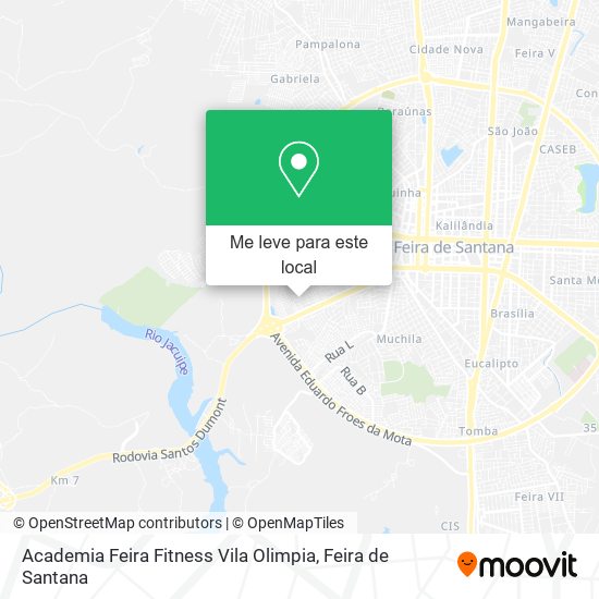 Academia Feira Fitness Vila Olimpia mapa