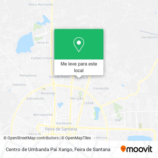 Centro de Umbanda Pai Xango mapa