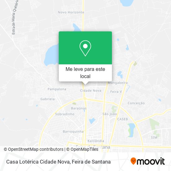 Casa Lotérica Cidade Nova mapa