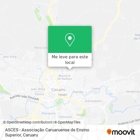 ASCES - Associação Caruaruense de Ensino Superior mapa