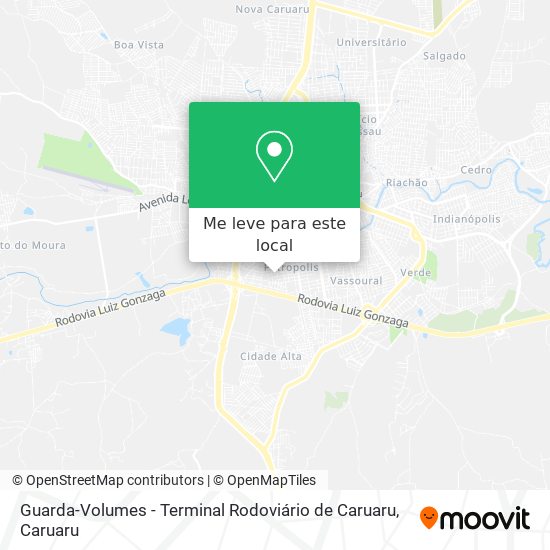 Guarda-Volumes - Terminal Rodoviário de Caruaru mapa