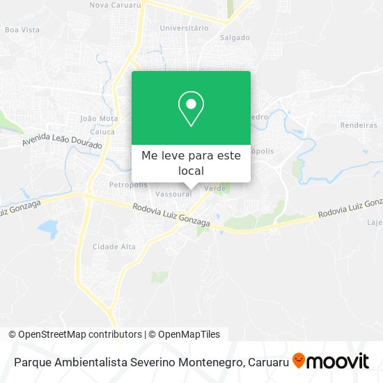 Parque Ambientalista Severino Montenegro mapa