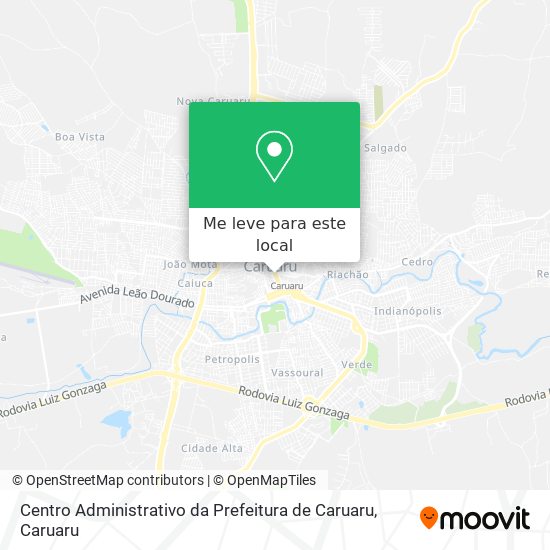 Centro Administrativo da Prefeitura de Caruaru mapa