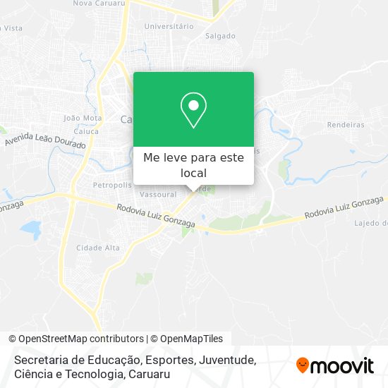 Secretaria de Educação, Esportes, Juventude, Ciência e Tecnologia mapa