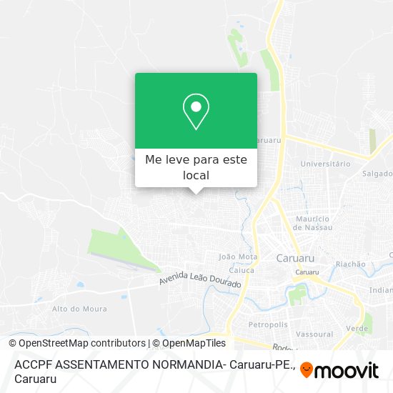 ACCPF  ASSENTAMENTO NORMANDIA- Caruaru-PE. mapa