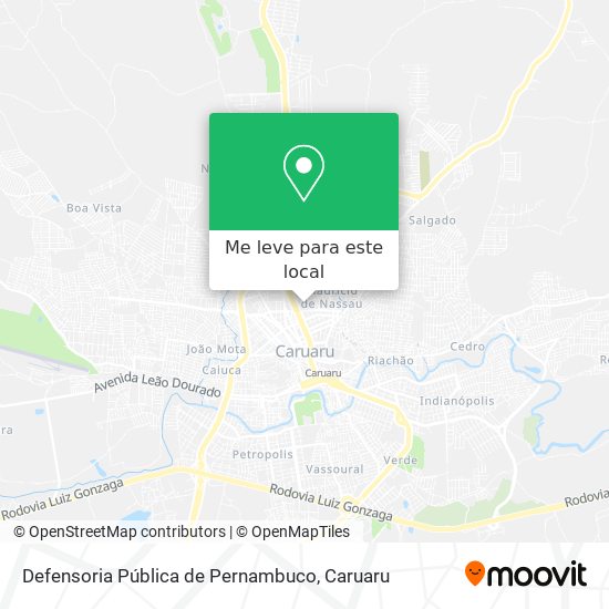 Defensoria Pública de Pernambuco mapa