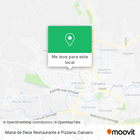 Maná de Deus Restaurante e Pizzaria mapa