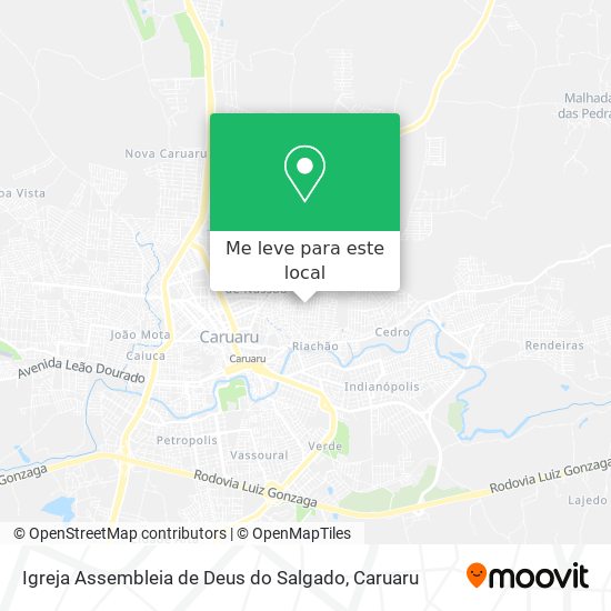 Igreja Assembleia de Deus do Salgado mapa