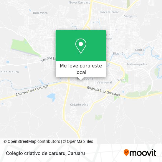Colégio criativo de caruaru mapa