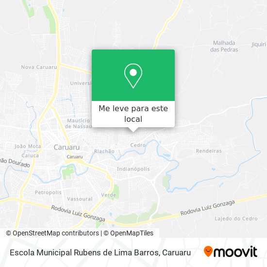 Escola Municipal Rubens de Lima Barros mapa