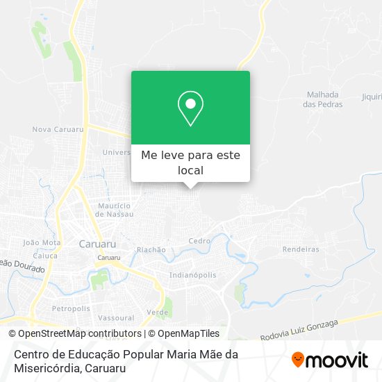 Centro de Educação Popular Maria Mãe da Misericórdia mapa