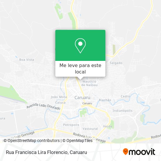 Rua Francisca Lira Florencio mapa
