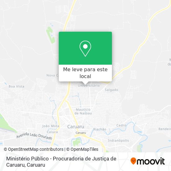 Ministério Público - Procuradoria de Justiça de Caruaru mapa