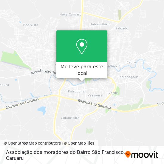 Associação dos moradores do Bairro São Francisco mapa
