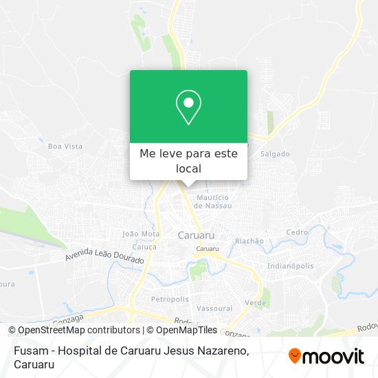 Fusam - Hospital de Caruaru Jesus Nazareno mapa