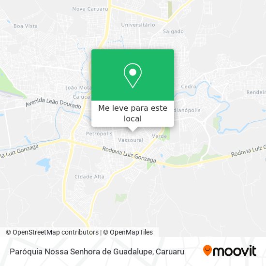 Paróquia Nossa Senhora de Guadalupe mapa