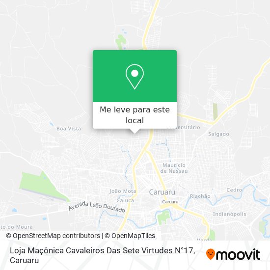 Loja Maçônica Cavaleiros Das Sete Virtudes N°17 mapa