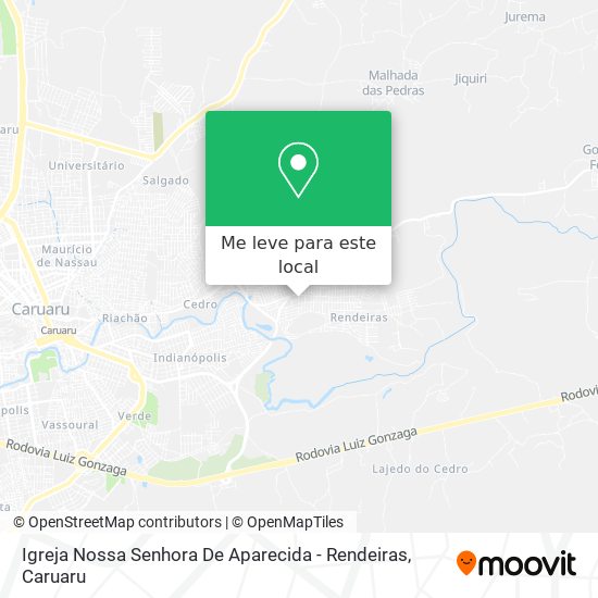 Igreja Nossa Senhora De Aparecida - Rendeiras mapa