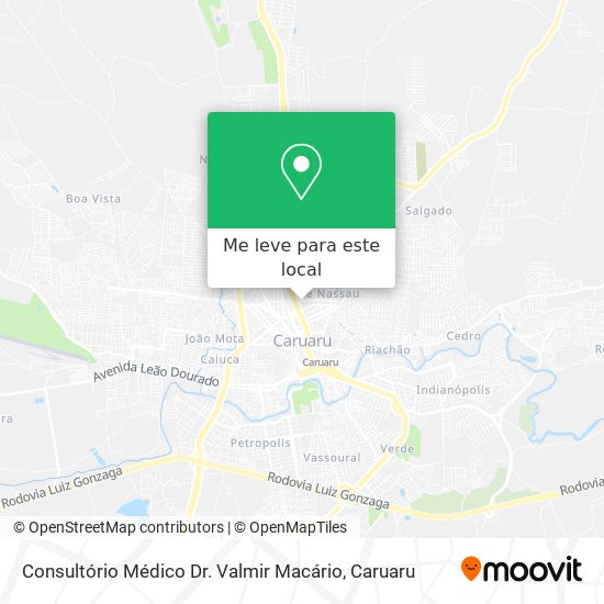 Consultório Médico Dr. Valmir Macário mapa