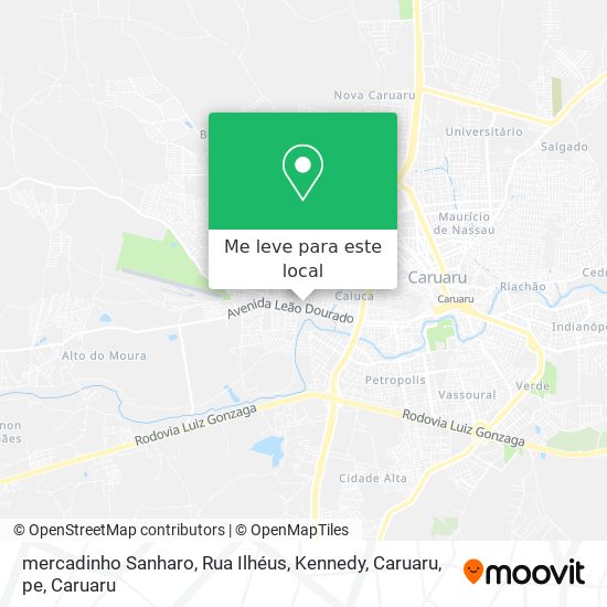 mercadinho Sanharo, Rua Ilhéus, Kennedy, Caruaru, pe mapa