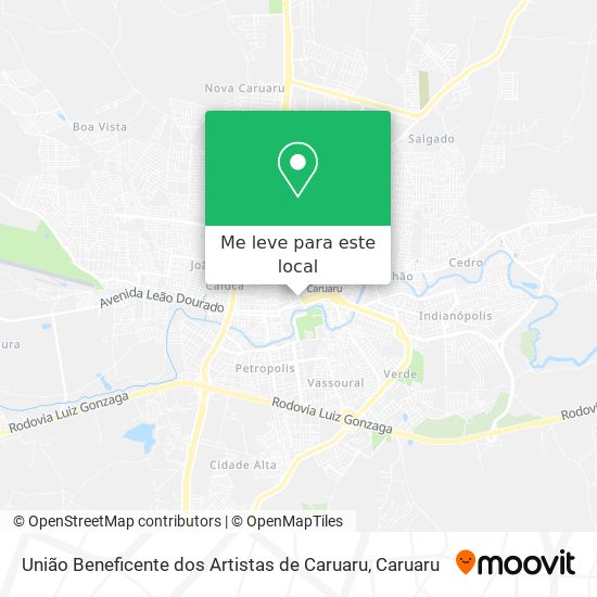 União Beneficente dos Artistas de Caruaru mapa