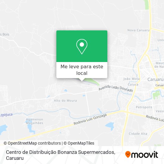 Centro de Distribuição Bonanza Supermercados mapa