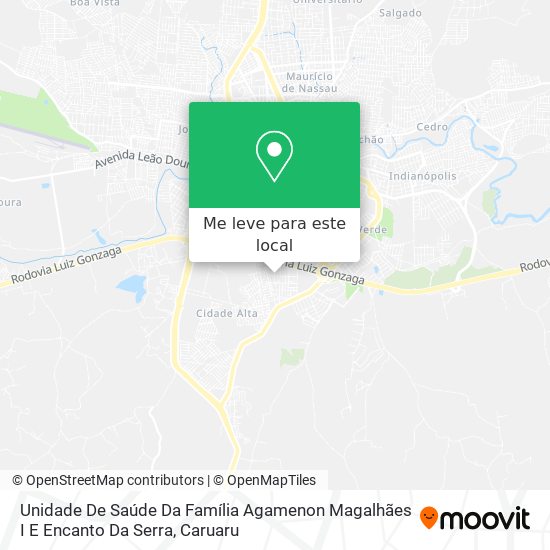 Unidade De Saúde Da Família Agamenon Magalhães I E Encanto Da Serra mapa