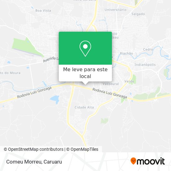 Comeu Morreu mapa