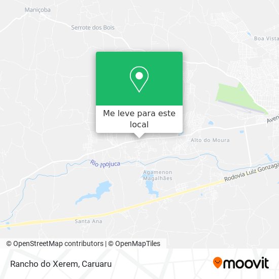 Rancho do Xerem mapa