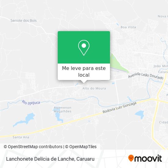 Lanchonete Delícia de Lanche mapa