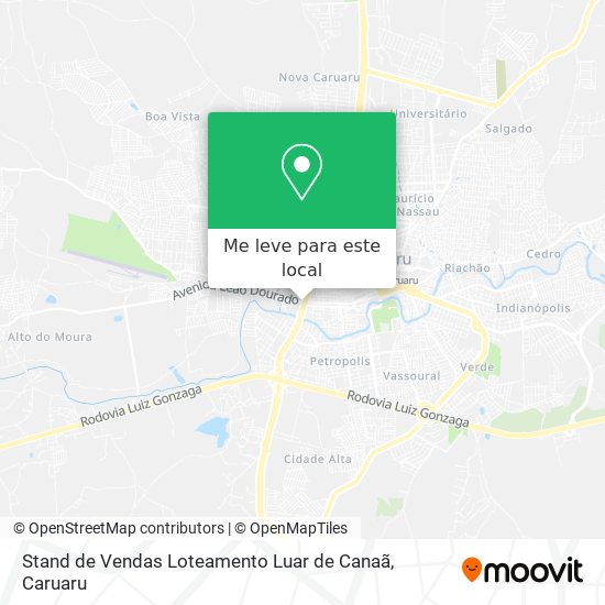 Stand de Vendas Loteamento Luar de Canaã mapa