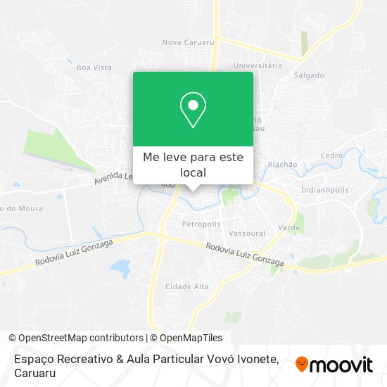 Espaço Recreativo & Aula Particular Vovó Ivonete mapa