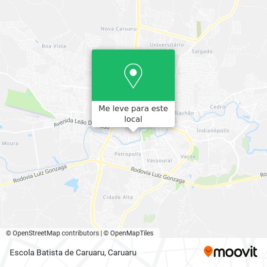 Escola Batista de Caruaru mapa