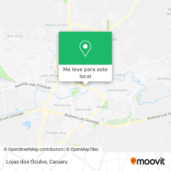 Lojas dos Óculos mapa